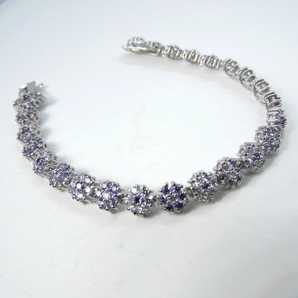 Sterling Silver Flower Bracelet 16gr - Picture 4 of 9